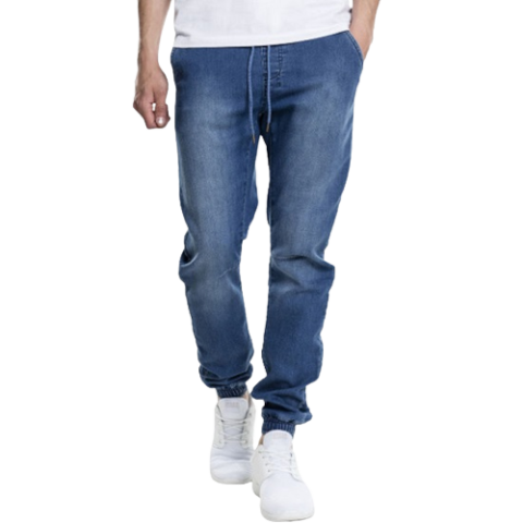 Urban Classics TB3139 Ανδρικό Παντελόνι Cargo Ελαστικό σε Loose Εφαρμογή Μπλε