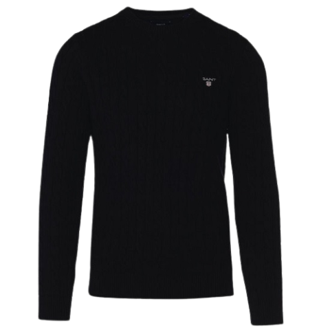 Gant Ανδρικό Πουλόβερ Μακρυμάνικο Μαύρο